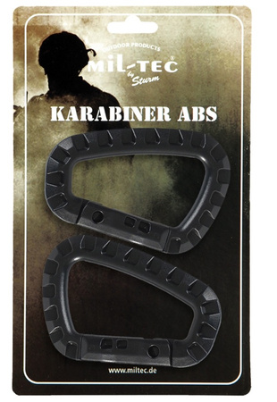 Mil-Tec Karabinczyk 2 Sztuki Czarny