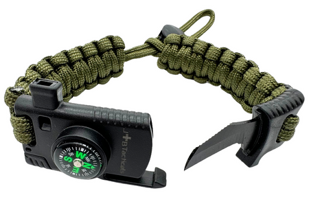 JB Tacticals Bransoletka Paracord z Regulacją - Zielona