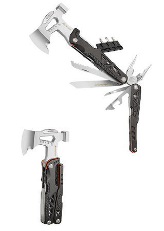 JB Tacticals Multitool Taktyczny z Siekierką 24w1 - Czarny
