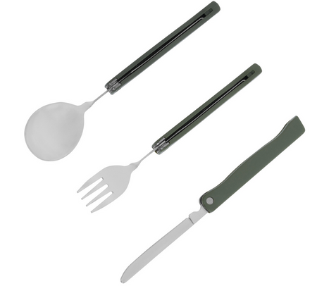 Mil-Tec Zestaw Sztućców Klappessbesteck 3 Częściowe M.Tasche Oliwkowy