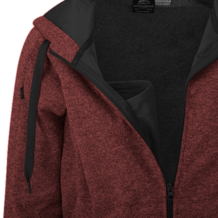 Helikon-Tex Bluza Covert Tactical Hoodie FullZip Melange Red