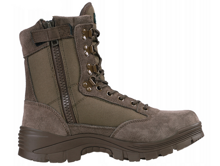 Mil-Tec Buty Taktyczne z Zamkiem Brązowe