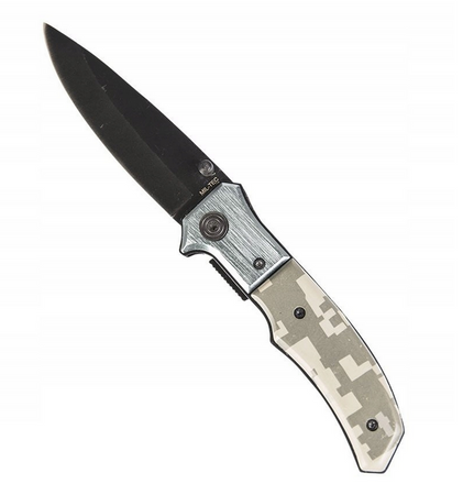 Mil-Tec Nóż Składany z Czarnym Ostrzem AT-Digital