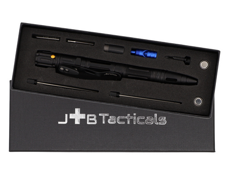 JB Tacticals Kubotan Długopis Taktyczny EDC 10w1 Czarny