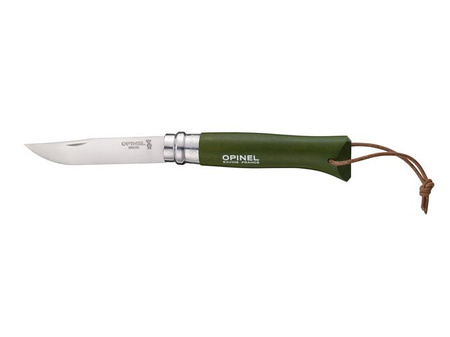 Opinel Nóż Colorama 08 Khaki+ rzemień
