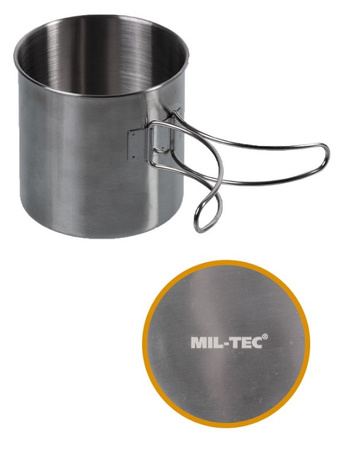 Mil-Tec Kubek Stalowy ze Składanym Uchwytem 800ml
