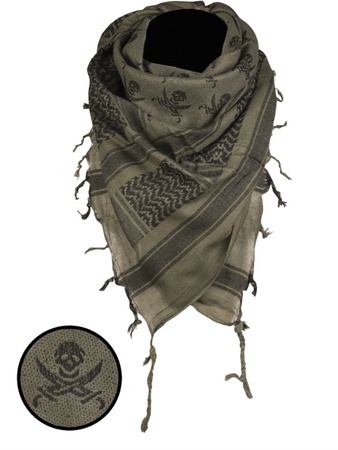 Mil-Tec Chusta Bandana Skull Oliwkowo Czarna