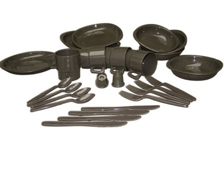 Mil-Tec Zestaw Naczyń dla 4 Osób Oliwkowy
