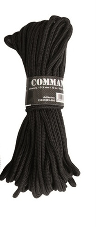 Mil-Tec Linka Commando Seil 5mm Czarna