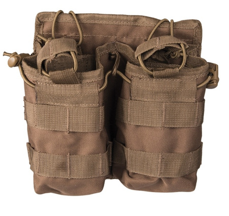 Mil-Tec Ładownica Podwójna na Magazynek Pistoletowy Open Top Ciemny Coyote