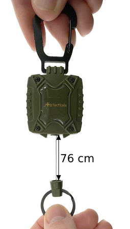 JB Tacticals Smycz Taktyczna z Karabinkiem Retraktor - Zielony