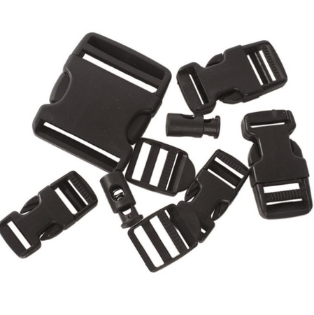 Mil-Tec Zestaw Klamr Buckle Set 9 Częściowy Czarny