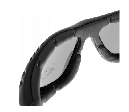 Mil-Tec Okulary Commando Brille Air Pro Czarne z Przyciemnionymi Soczewkami