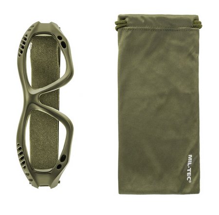 Mil-Tec Okulary Commando Brille Air Pro Oliwkowe z Soczewkami Klar