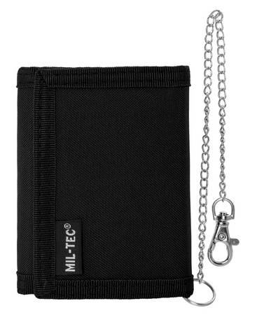 Mil-Tec Portfel z Łańcuchem Zabezpieczającym Czarny