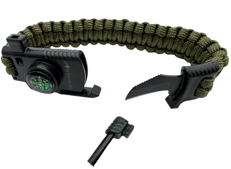 JB Tacticals Bransoletka JB-32 Paracord Zielony