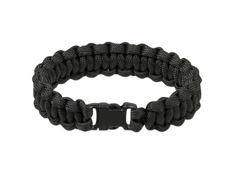 Mil-Tec Bransoleta Survivalowa z Paracordu 15mm Czarna