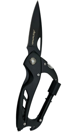 JB Tacticals Multitool Narzędzie Wielofunkcyjne Karabińczyk 6w1 Czarny