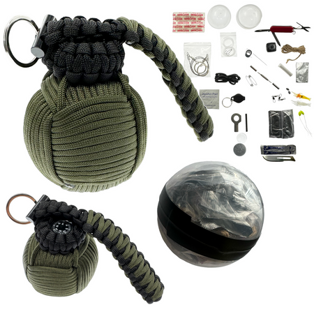 JB Tacticals Zestaw Survivalowy Granat Paracord - Zielony