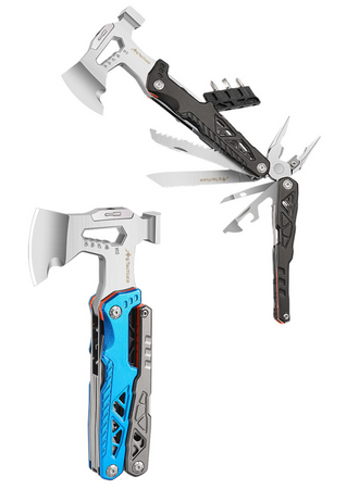 JB Tacticals Multitool Taktyczny z Siekierką 24w1 - Niebieski