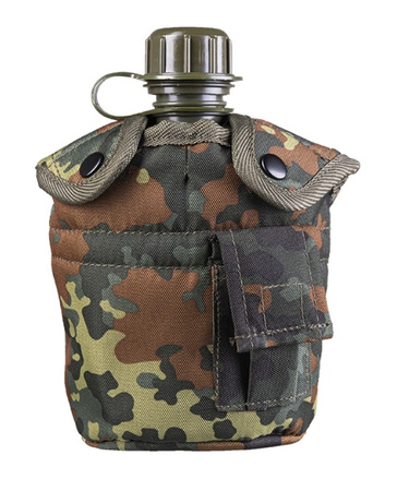 Mil-Tec Menażka z Manierką 1L i Pokrowcem Flecktarn