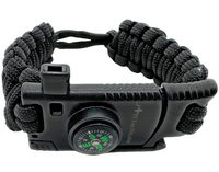 JB Tacticals Bransoletka Paracord z Regulacją - Czarna