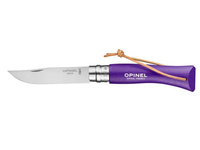Opinel Nóż Colorama 07 Violet z Rzemieniem