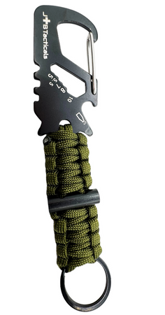 JB Tacticals Brelok Paracord z Karabińczykiem - Zielony