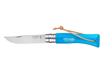 Opinel Nóż Colorama 07 Cyan Blue z Rzemieniem