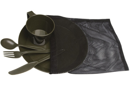 Mil-Tec Zestaw Naczyń Turystycznych Camp-Set Oliwkowy