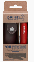 Opinel Nóż Colorama 08 Red Etui + Rzemień