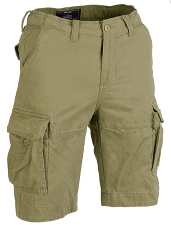 Mil-Tec Szorty Vintage Prewash Oliwkowe