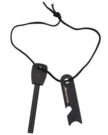 JB Tacticals Krzesiwo Magnezowe Survivalowe 7cm EDC Czarny