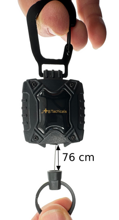 JB Tacticals Smycz Taktyczna z Karabinkiem Retraktor - Czarny