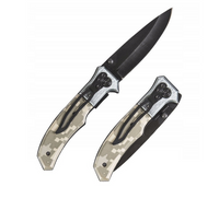 Mil-Tec Nóż Składany z Czarnym Ostrzem AT-Digital