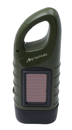 JB Tacticals Latarka Solarna na Korbkę z Karabińczykiem