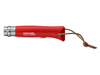 Opinel Nóż Colorama 08 Red z Rzemieniem
