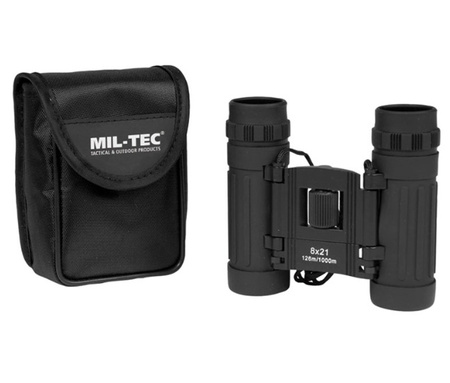 Mil-Tec Lornetka Składana 8x21 Czarna