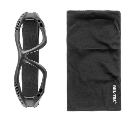 Mil-Tec Okulary Commando Brille Air Pro Czarne z Soczewkami Klar