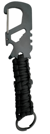 JB Tacticals Brelok Paracord z Karabińczykiem - Czarny