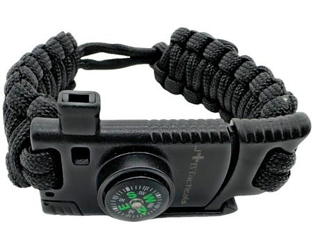 JB Tacticals Bransoletka Paracord z Regulacją - Czarna