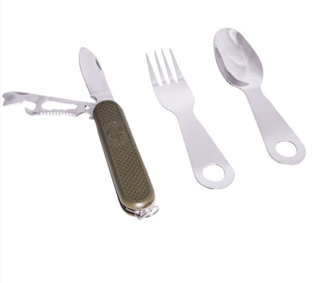 Mil-Tec Zestaw Sztućców z Nożem Kuchennym