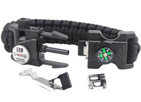 JB Tacticals Bransoletka Survivalowa Paracord SOS Czarna