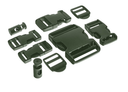 Mil-Tec Zestaw Klamr Buckle Set 9 Częściowy Oliwkowy