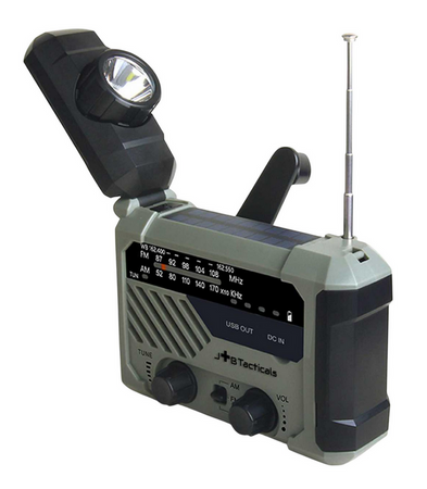 JB Tacticals Przenośne Radio Awaryjne Solarne z Powerbankiem