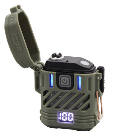 JB Tacticals Zapalniczka Plazmowa Survivalowa USB-C Zielona