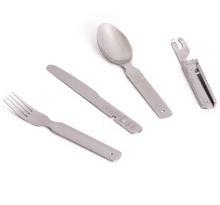 Mil-Tec Zestaw Sztućców 4-Częściowy Steel