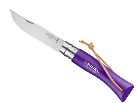 Opinel Nóż Colorama 07 Violet z Rzemieniem