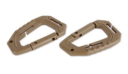 Mil-Tec Karabinczyk Taktyczny MOLLE 2 Sztuki Coyote