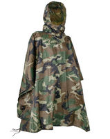 Mil-Tec Poncho Przeciwdeszczowe Rip-Stop Woodland